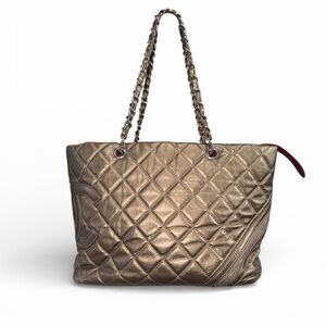 Chanel Series 11 Bronze Metallic Calfskin Cambone Tote with COA